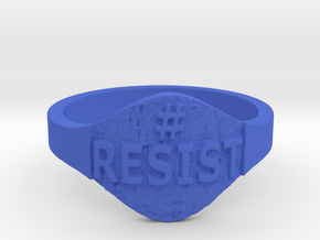 Resist Hashtag Ring in Blue Processed Versatile Plastic: 9 / 59