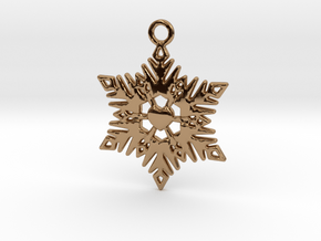The Heart of a Snowflake in Polished Brass