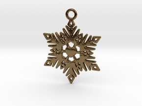 The Heart of a Snowflake in Polished Bronze