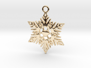 The Heart of a Snowflake in 14K Yellow Gold