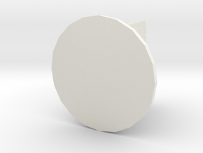 Floppy Disk Piece in White Natural Versatile Plastic