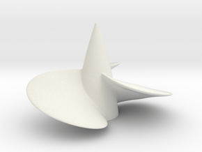 Single left hand ship propeller f. Bismarck/Tirpi in White Natural Versatile Plastic