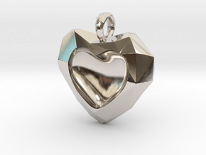 Frozen Heart Pendant in Platinum