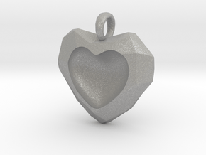 Frozen Heart Pendant in Aluminum