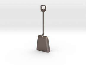 1/8 size coal shovel in Polished Bronzed Silver Steel