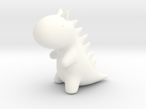 Little Dino (S) in White Processed Versatile Plastic
