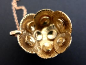 Coccolithus Pendant - Science Jewelry in Natural Bronze
