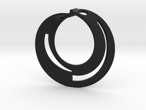 Mobius open bicolour in Black Premium Versatile Plastic