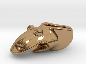 Snake Ring Bottle Opener in Polished Brass
