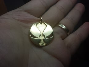 Todd McFarlane s SPAWN logo pendant in 18k Gold Plated Brass