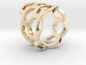 Honeycomb Ring in 14K Yellow Gold: 5 / 49