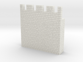 HOF031 - Castle wall 1 in White Natural Versatile Plastic
