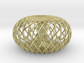 Torus w/2 sets of 24 circles in 18k Gold Plated Brass