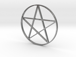 Large Pentagram (Pentacle) in Natural Silver