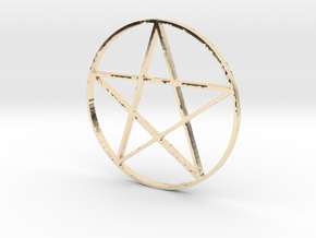 Large Pentagram (Pentacle) in 14k Gold Plated Brass