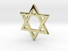 Jewish Star (Hexagram) in 18k Gold