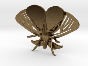 Satin Moth Pendant in Natural Bronze