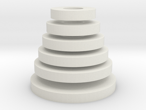 Tower of Hanoi (disks) in White Natural Versatile Plastic