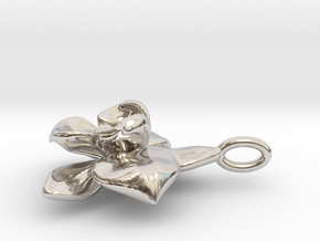 Petite Orchid Pendant in Platinum
