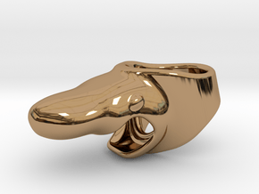 Shark Ring Bottle Opener in Polished Brass