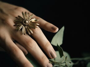 Daisy Ring in Polished Bronze: 6 / 51.5