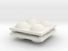 Sphere Mold Tray in White Premium Versatile Plastic