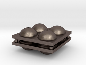 Sphere Mold Tray in Polished Bronzed Silver Steel