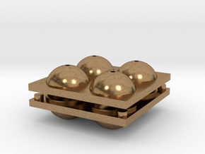 Sphere Mold Tray in Natural Brass