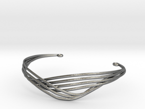 Cecilie Cuff Bracelet in Polished Silver