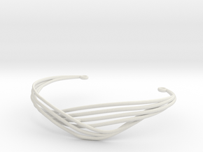 Cecilie Cuff Bracelet in White Premium Versatile Plastic