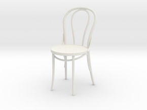 Miniature Thonet No 18 Chair - Thonet in White Natural Versatile Plastic: 1:12