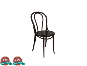 Miniature Thonet No 18 Chair - Thonet in White Natural Versatile Plastic: 1:24