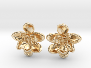Wild Rose Earrings in 14K Yellow Gold