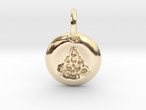 Stylized Triquetra Charm in 14k Gold Plated Brass