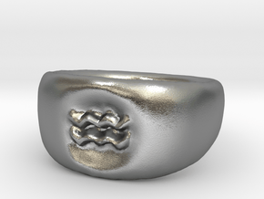 Aquarius Ring sz8 in Natural Silver