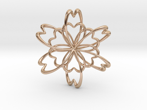 Spiral Petals Pendant in 14k Rose Gold Plated Brass