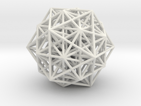 6D cube stellation-480 edges in White Natural Versatile Plastic