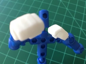 Stylized Human Hand Set for ModiBot in White Natural Versatile Plastic