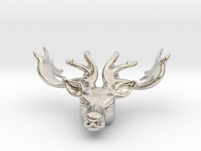Reindeer Pendant in Platinum: Medium