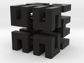 Hilbert cube ( pendant ) in Black Premium Versatile Plastic