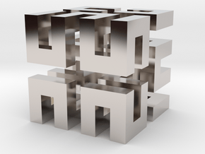 Hilbert cube ( pendant ) in Platinum