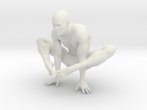 Male yoga pose 002 in White Natural Versatile Plastic: 1:10