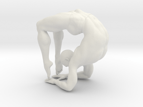 Male yoga pose 008 in White Natural Versatile Plastic: 1:10