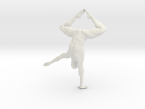 Male yoga pose 009 in White Natural Versatile Plastic: 1:10