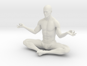 Male yoga pose 010 in White Natural Versatile Plastic: 1:10