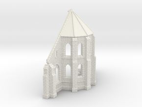 HORelM0143 - Gothic modular church in White Natural Versatile Plastic