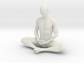 Male yoga pose 012 in White Natural Versatile Plastic: 1:10