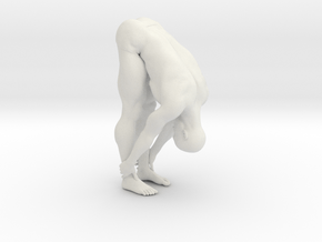 Male yoga pose 016 in White Natural Versatile Plastic: 1:10