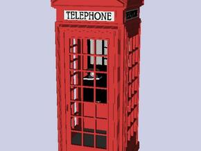 K2 Telephone Box OO (1:76) scale in Smooth Fine Detail Plastic