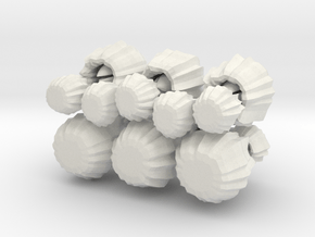 Barnacle, set of 16, low clearance in White Natural Versatile Plastic